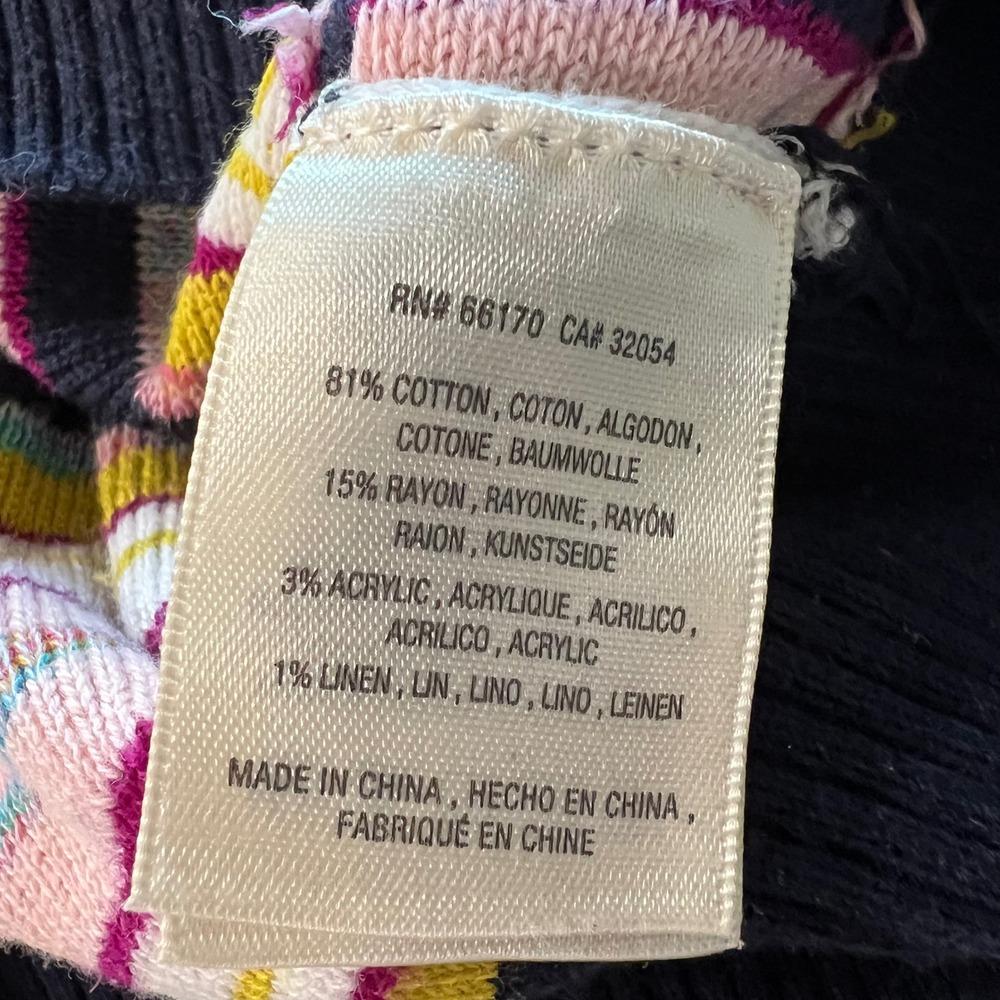 Anthropologie Moth Striped Dolman Sleeve Knit Sweater Top Multi-Color Womens S - Picture 5 of 8